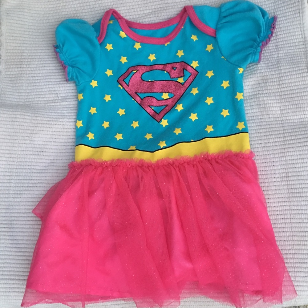 Infant Supergirl Dress Onesie 12-18 M